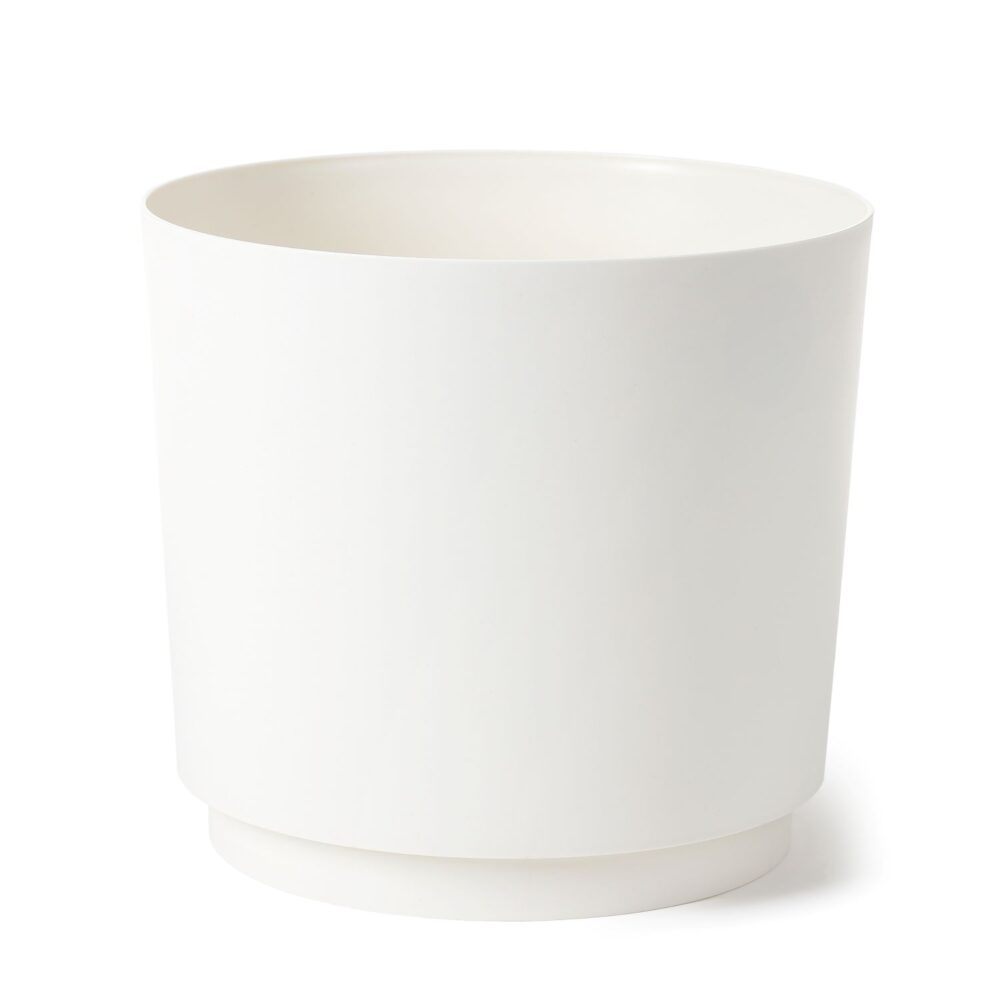 Donica AURA z podstawką 28 cm recycled kremowa - zdjęcie nr 4