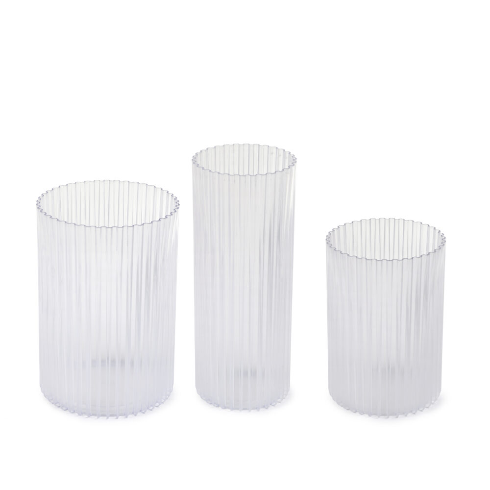 Wazony NEMO 3 szt. zestaw bezbarwny transparentny