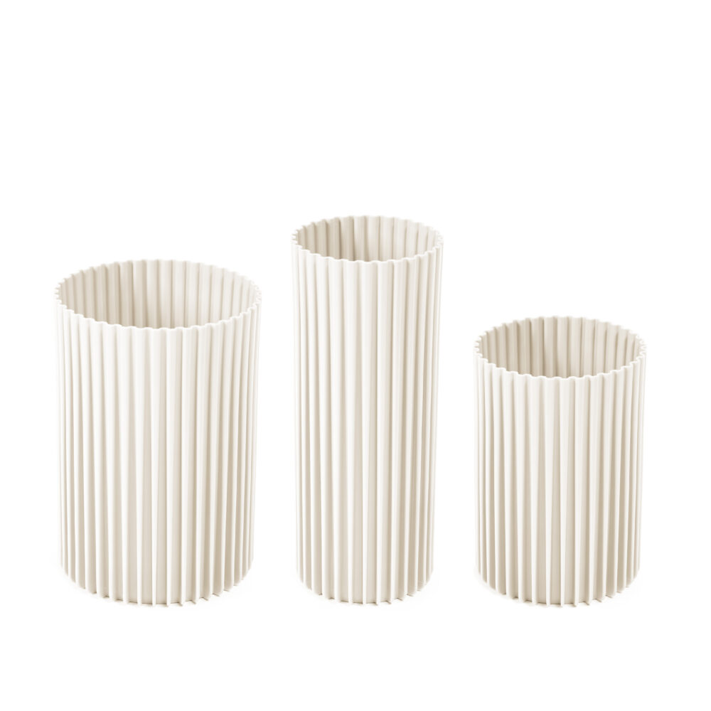 Wazony NEMO 3 szt. zestaw kremowy - zdjęcie nr 5