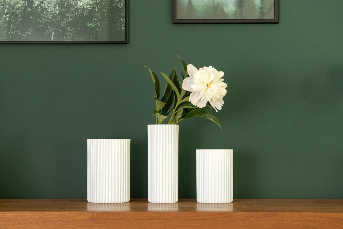 Wazony NEMO 3 szt. zestaw kremowy